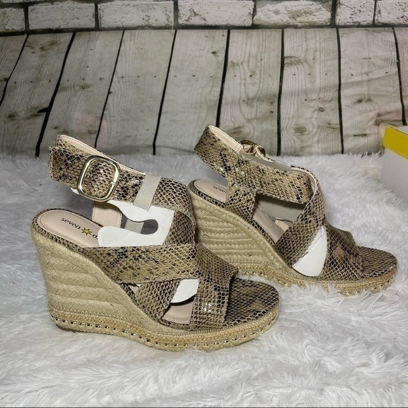 SEVEN DIALS Snake Embossed Somerset Espadrille 8.5 - Picture 4 of 16